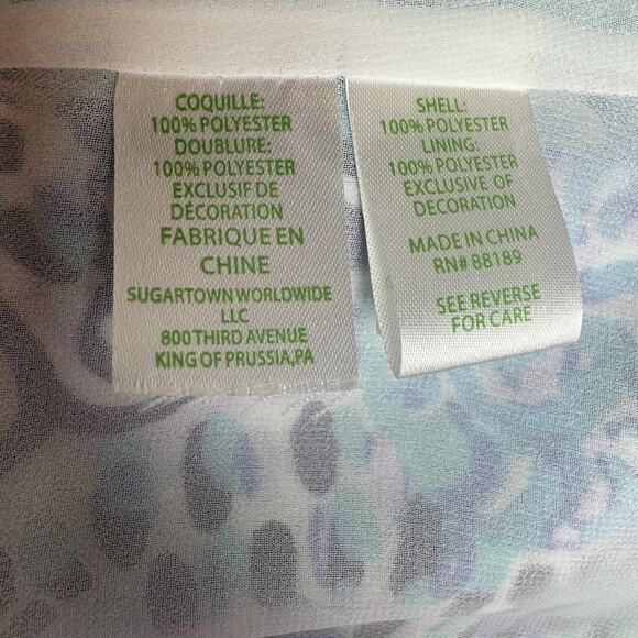 Lilly Pulitzer Marilina Tunic Dress Blue Light Aqua Shell Resortwear Beach XL - Picture 11 of 12